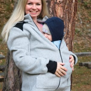 Nosiaca mikina na nosenie detí Grey s vyberateľnou vsadkou