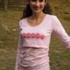 Kojo tričko na dojčenie ružový folkórny vzor spredu